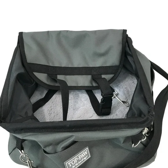 Top Paw Dog Pet Car Vehicle Collapsible Booster Seat Up to 18lbs Gray Used EUC - Picture 6 of 7